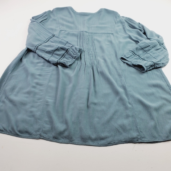 J. Jill Blouse long sleeve Women Size XL V-neck relaxed Button Down - Picture 2 of 12